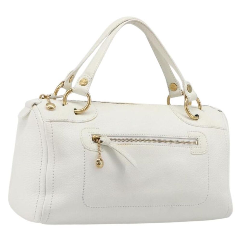Celine Handbag Leather White Leather Handbag